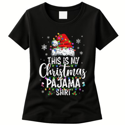 This Is My Christmas Pajama Xmas Pajama Womens T-Shirt
