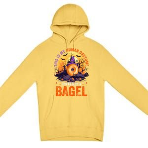 This Is My Hu Costume IM Really A Bagel Halloween Witch Cool Gift Premium Pullover Hoodie