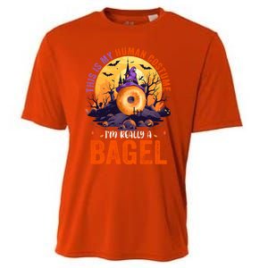 This Is My Hu Costume IM Really A Bagel Halloween Witch Cool Gift Cooling Performance Crew T-Shirt