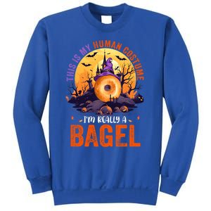 This Is My Hu Costume IM Really A Bagel Halloween Witch Cool Gift Sweatshirt