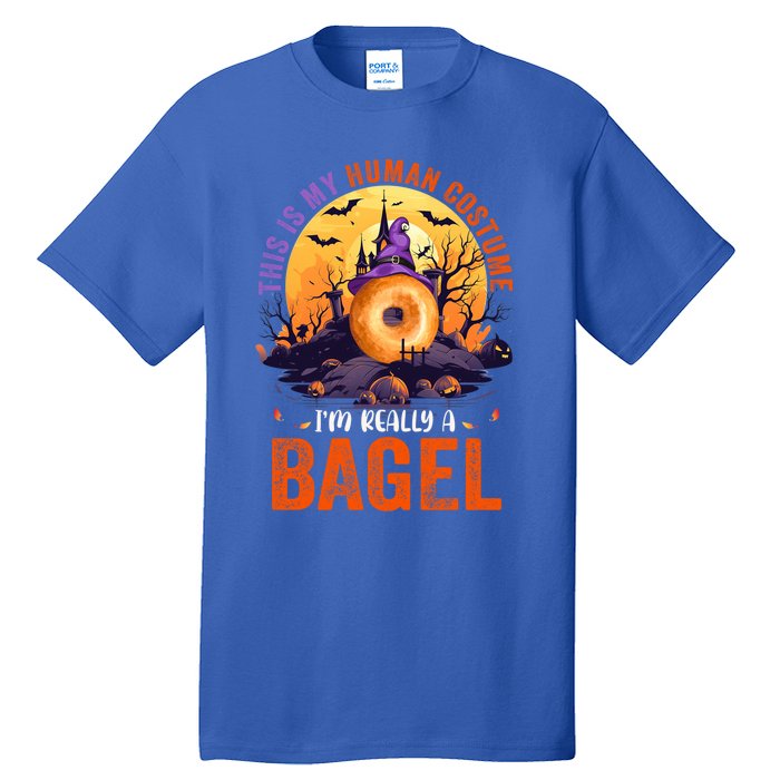 This Is My Hu Costume IM Really A Bagel Halloween Witch Cool Gift Tall T-Shirt