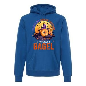 This Is My Hu Costume IM Really A Bagel Halloween Witch Cool Gift Premium Hoodie