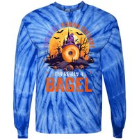 This Is My Hu Costume IM Really A Bagel Halloween Witch Cool Gift Tie-Dye Long Sleeve Shirt