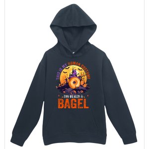 This Is My Hu Costume IM Really A Bagel Halloween Witch Cool Gift Urban Pullover Hoodie