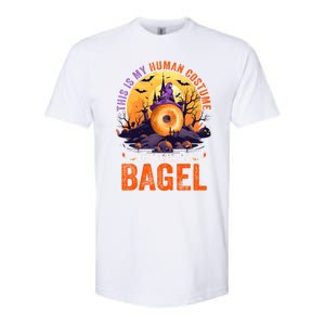 This Is My Hu Costume IM Really A Bagel Halloween Witch Cool Gift Softstyle CVC T-Shirt