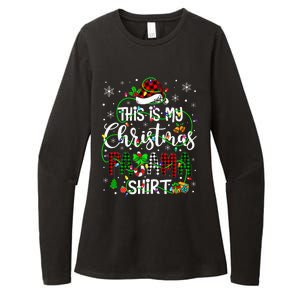 This Is My Christmas Pajama Matching Family Xmas Lights Womens CVC Long Sleeve Shirt