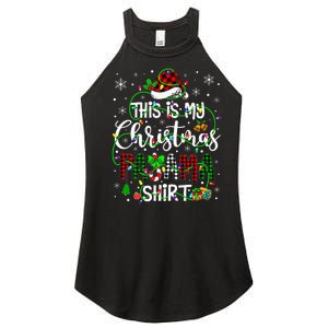 This Is My Christmas Pajama Matching Family Xmas Lights Women's Perfect Tri Rocker Tank