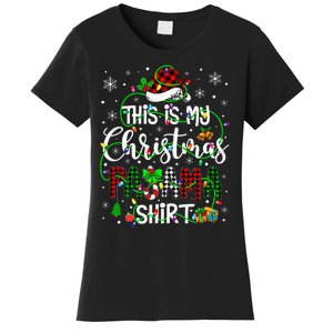 This Is My Christmas Pajama Matching Family Xmas Lights Women's T-Shirt