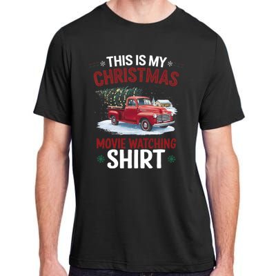 This Is My Christmas Movie Watching Red Truck 2024 Adult ChromaSoft Performance T-Shirt