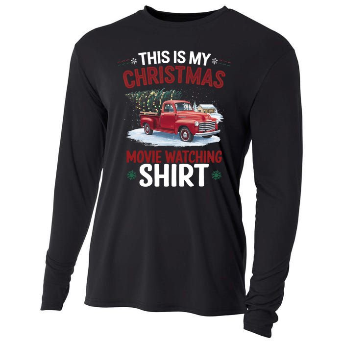 This Is My Christmas Movie Watching Red Truck 2024 Cooling Performance Long Sleeve Crew