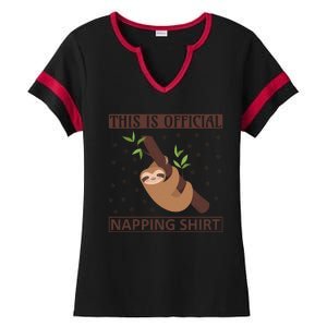 This Is My Napping Shirt Ladies Halftime Notch Neck Tee