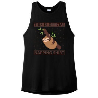 This Is My Napping Shirt Ladies PosiCharge Tri-Blend Wicking Tank