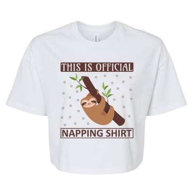 This Is My Napping Shirt Bella+Canvas Jersey Crop Tee