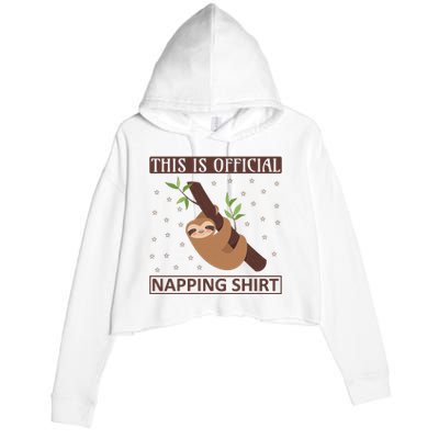 This Is My Napping Shirt Crop Fleece Hoodie