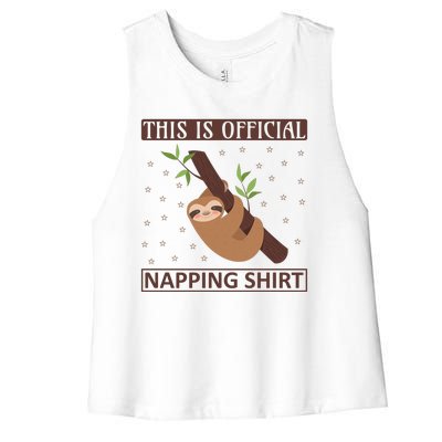 This Is My Napping Shirt Women's Racerback Cropped Tank