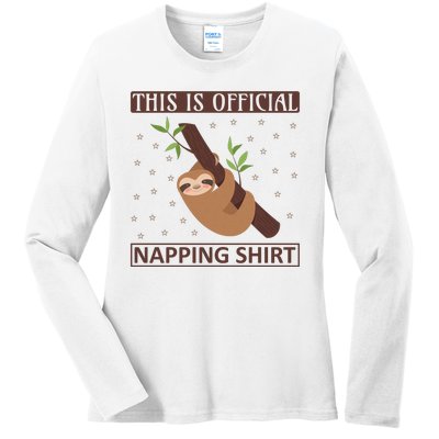 This Is My Napping Shirt Ladies Long Sleeve Shirt