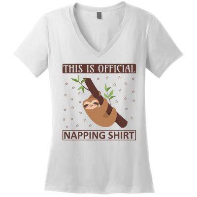 This Is My Napping Shirt Women's V-Neck T-Shirt