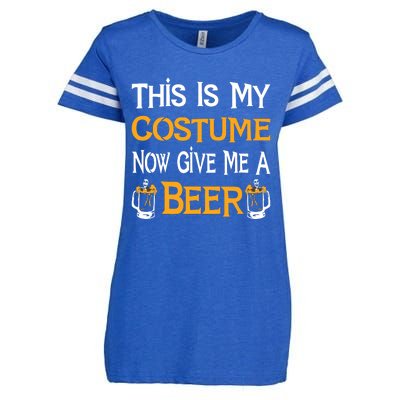 This Is My Costume Now Give Me A Beer Halloween Drinking Enza Ladies Jersey Football T-Shirt