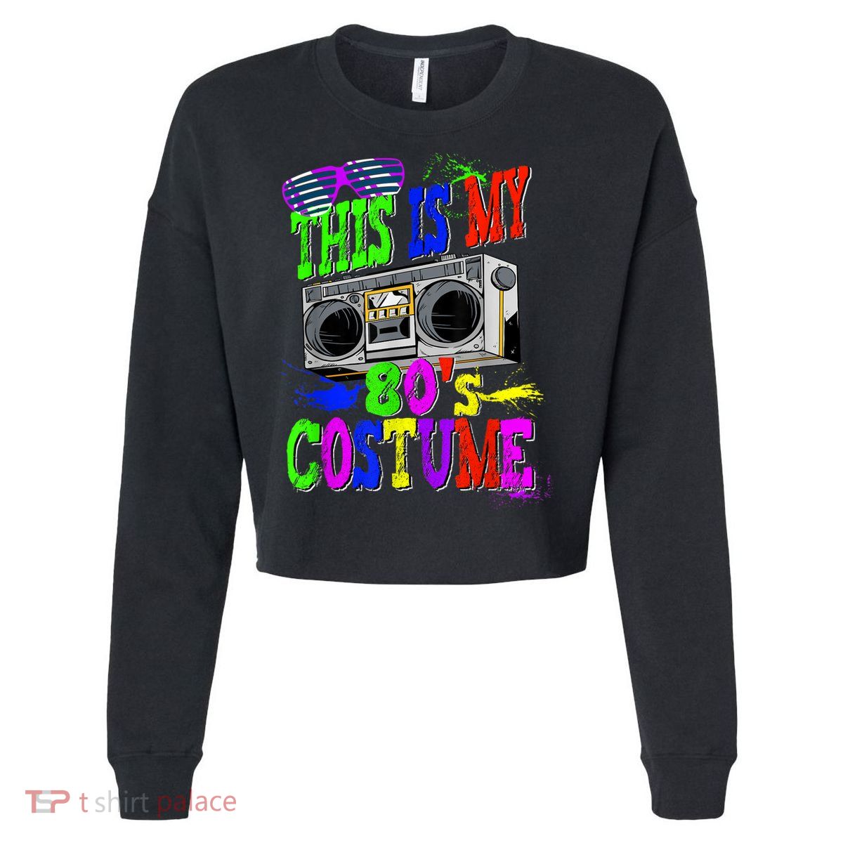 This Is My 80s Costume 80s Party Cropped Pullover Crew
