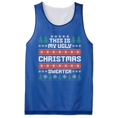 This Is My Ugly Sweater Gift Mesh Reversible Basketball Jersey Tank