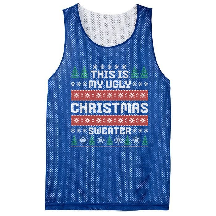 This Is My Ugly Sweater Gift Mesh Reversible Basketball Jersey Tank