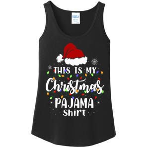 This Is My Christmas Pajama Funny Xmas Pjs Ladies Essential Tank