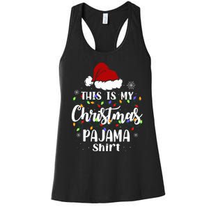 This Is My Christmas Pajama Funny Xmas Pjs Women's Racerback Tank