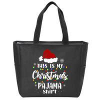 This Is My Christmas Pajama Funny Xmas Pjs Zip Tote Bag