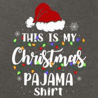 This Is My Christmas Pajama Funny Xmas Pjs Cotton Canvas Backpack