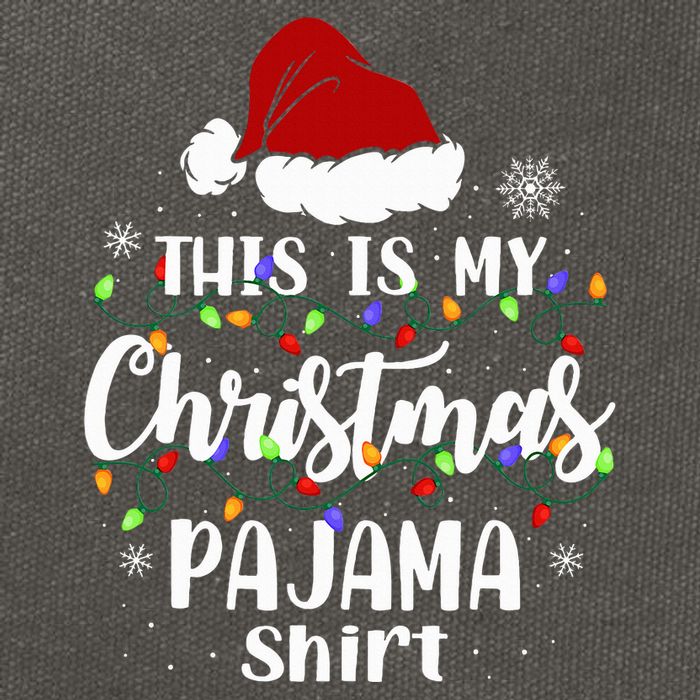 This Is My Christmas Pajama Funny Xmas Pjs Cotton Canvas Backpack