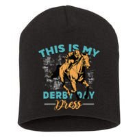 This Is My Derby Day Dress Funny Horse Race Short Acrylic Beanie