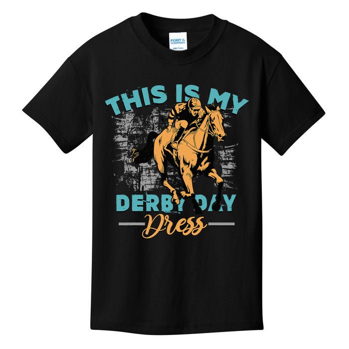 This Is My Derby Day Dress Funny Horse Race Kids T-Shirt