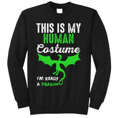 This Is My Human Costume Im Really A Dragon Halloween Sweatshirt