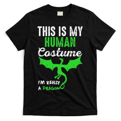 This Is My Human Costume Im Really A Dragon Halloween T-Shirt