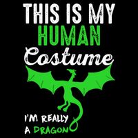 This Is My Human Costume Im Really A Dragon Halloween Impact Tech Backpack