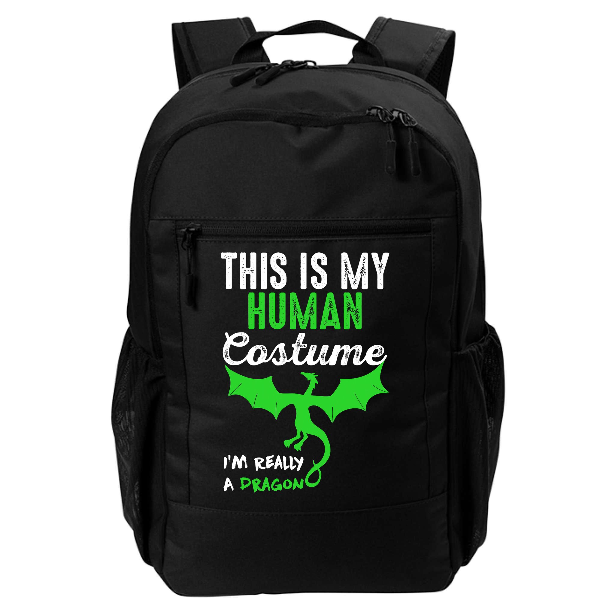 This Is My Human Costume Im Really A Dragon Halloween Backpack