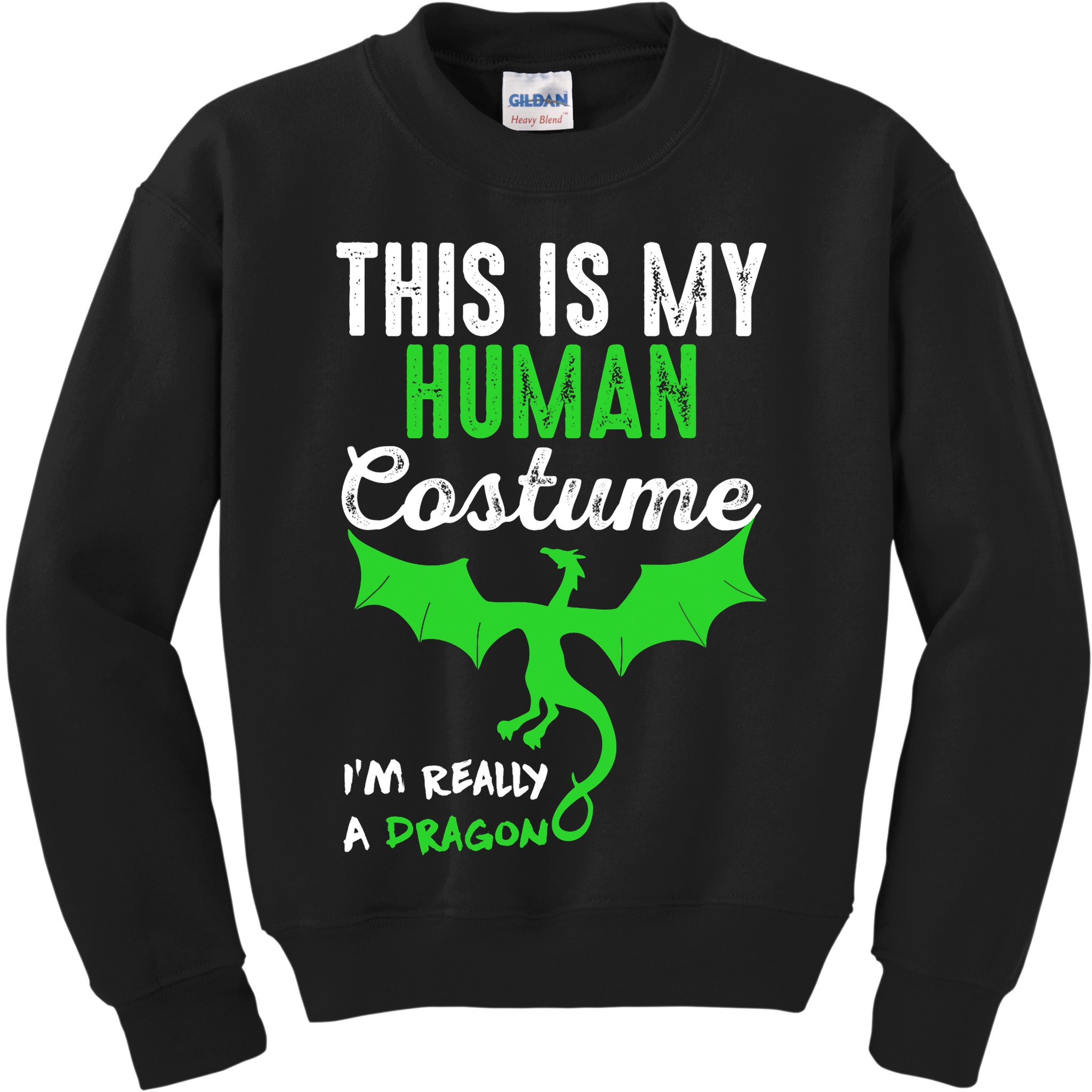 This Is My Human Costume Im Really A Dragon Halloween Kids Sweatshirt