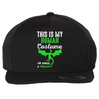 This Is My Human Costume Im Really A Dragon Halloween Wool Snapback Cap