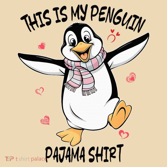 This Is My Penguin Pajama Penguin Lover Drawstring Bag