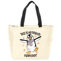 This Is My Penguin Pajama Penguin Lover Zip Tote Bag