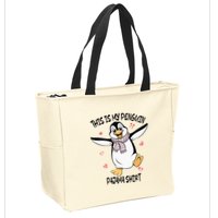 This Is My Penguin Pajama Penguin Lover Zip Tote Bag