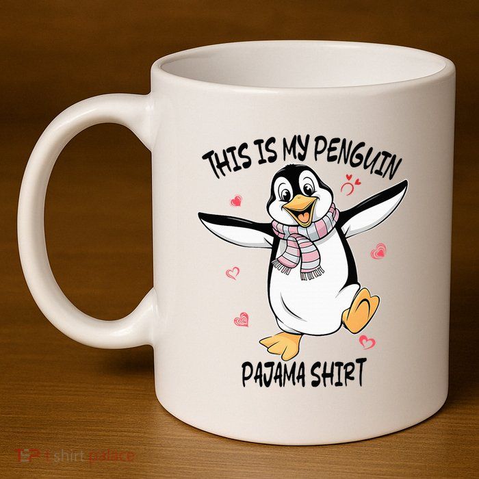 This Is My Penguin Pajama Penguin Lover 11oz C Handle Ceramic Mug