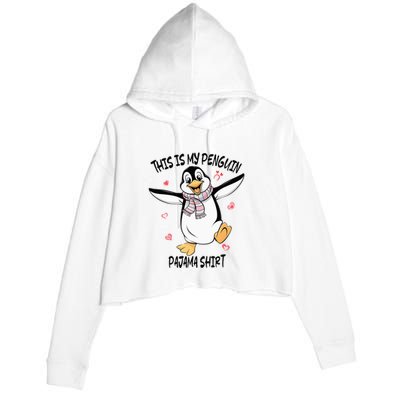 This Is My Penguin Pajama Penguin Lover Crop Fleece Hoodie
