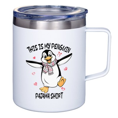 This Is My Penguin Pajama Penguin Lover 12oz Stainless Steel Coffee Mug