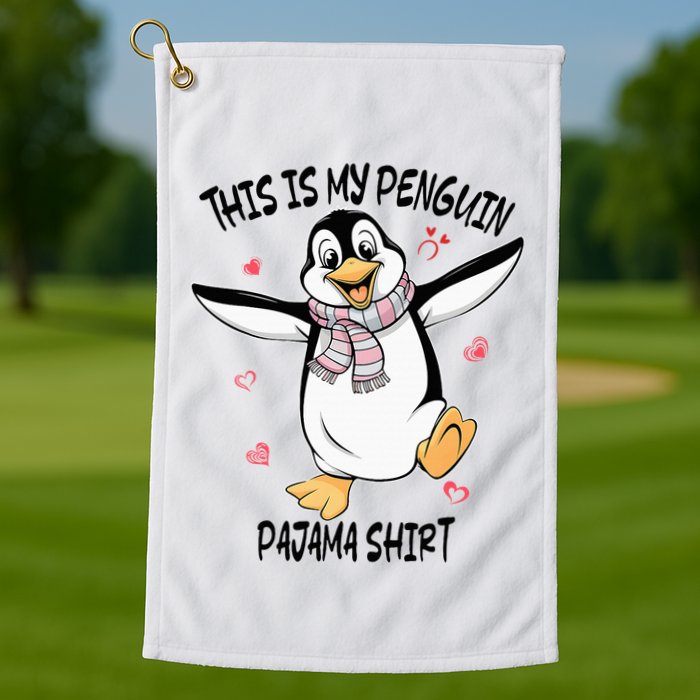 This Is My Penguin Pajama Penguin Lover Golf Towel