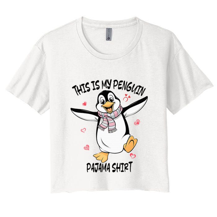 This Is My Penguin Pajama Penguin Lover Crop Top
