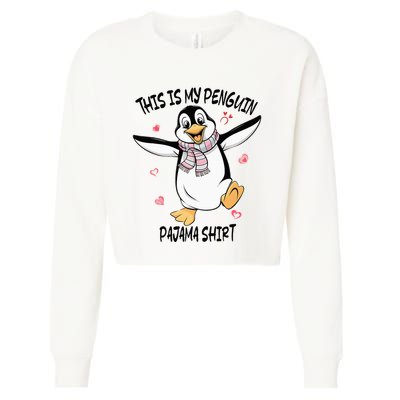 This Is My Penguin Pajama Penguin Lover Cropped Pullover Crew