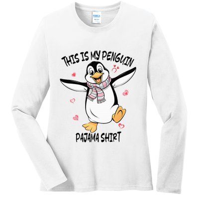 This Is My Penguin Pajama Penguin Lover Ladies Long Sleeve Shirt