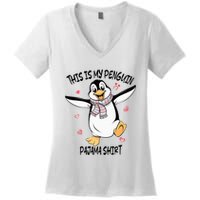 This Is My Penguin Pajama Penguin Lover Women's V-Neck T-Shirt