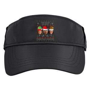 This Is My Ugliest Christmas Sweater Funny Joe Biden Kamala Adult Drive Performance Visor